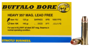 Buffalo Bore Ammunition 19J20 Buffalo-Barnes Strictly Business 357 Mag 125 gr Barnes VOR-TX XPB Lead-Free 20rd Box