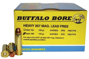 Buffalo Bore Ammunition 19K20 Buffalo-Barnes Strictly Business 357 Mag 140 gr Barnes VOR-TX XPB Lead-Free 20rd Box