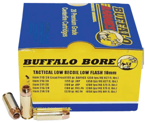 Buffalo Bore Ammunition 21D20 Buffalo-Barnes Strictly Business 10mm Auto 155 gr Barnes TAC-XP Lead Free 20rd Box