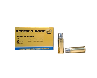 Buffalo Bore Ammunition 14B20 Heavy Strictly Business 44 S&W Spl 255 gr Hard Cast Semi Wadcutter 20rd Box