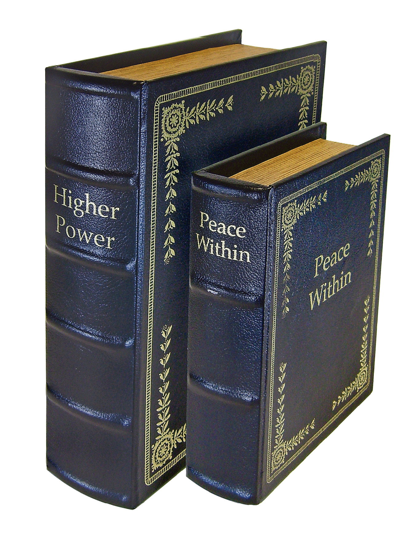 Peace Keeper DB2BLK Diversion Book Set Front Panel Entry Black Wood Holds 2 Handguns