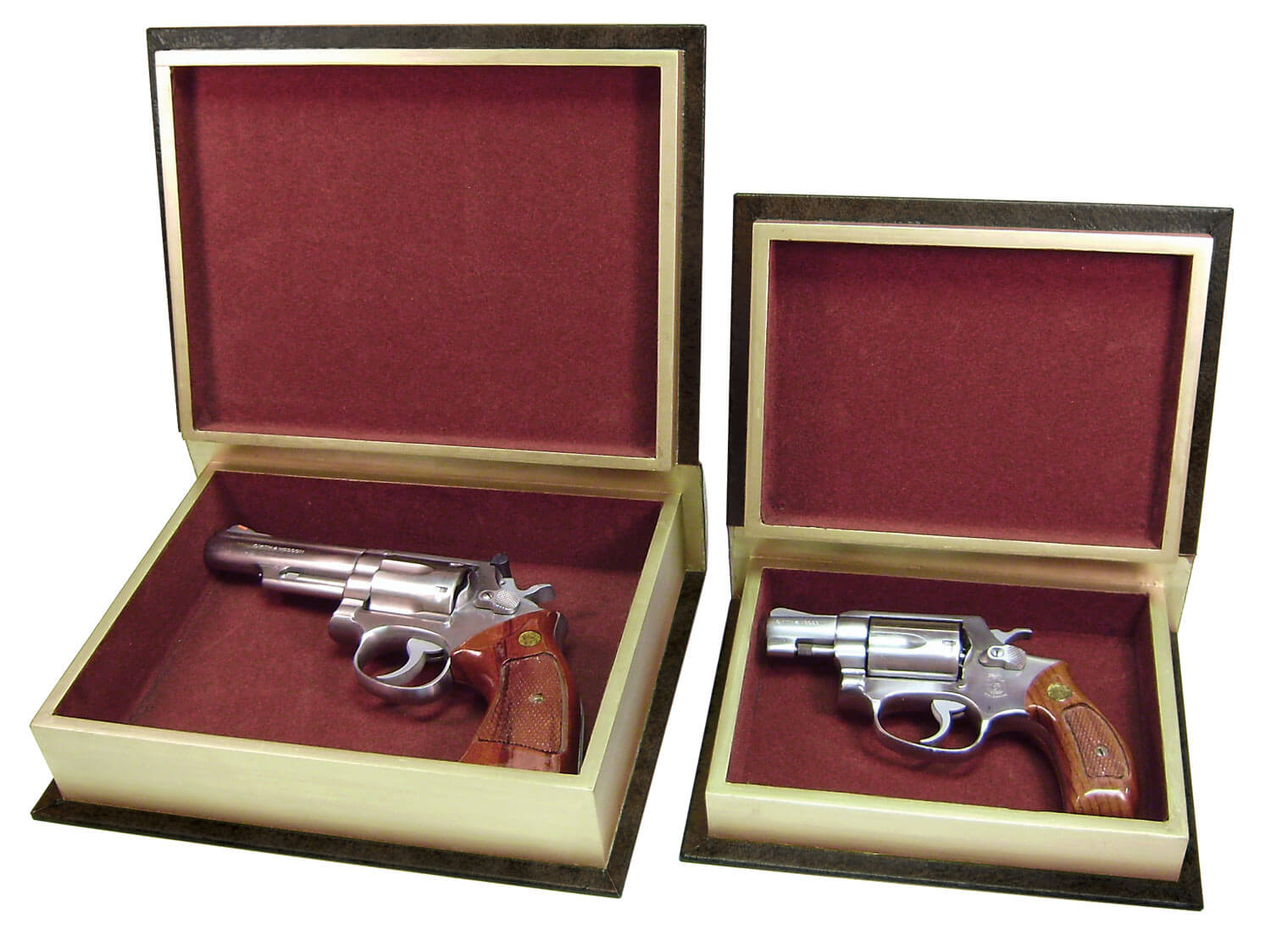 Peace Keeper DB2BLK Diversion Book Set Front Panel Entry Black Wood Holds 2 Handguns - Image 2