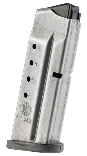 Smith & Wesson 199330000 M&P Shield 6rd 40 S&W Magazine Fits S&W M&P Shield Stainless Steel