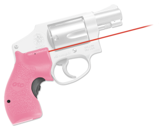 Crimson Trace 01-3480-1 LG-105 Pink Lasergrips  Red Laser Smith & Wesson J-Frame Round Butt