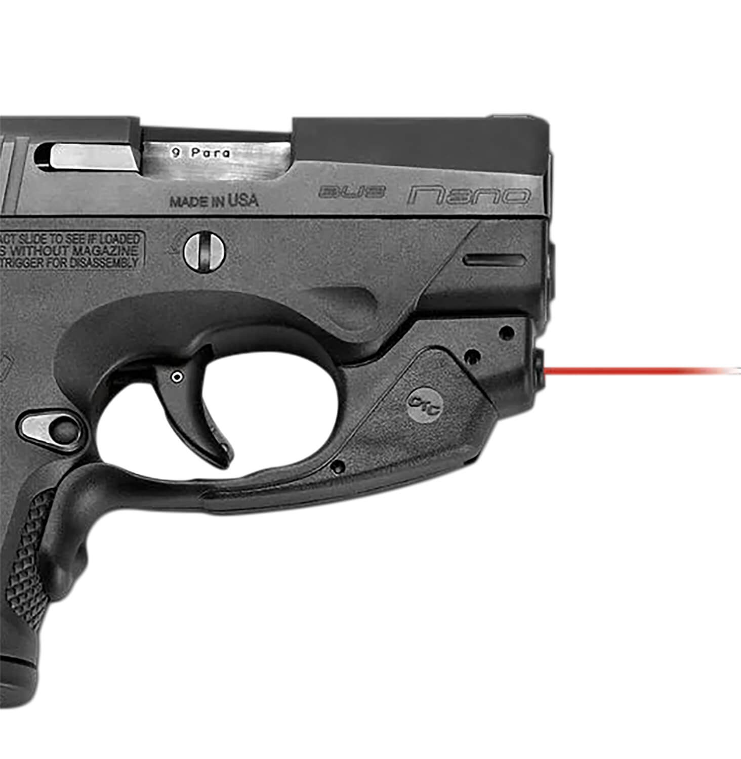 Crimson Trace LG483 Laserguard 5mW Red Laser with 633nM Wavelength & 50 ft Range Black Finish for Beretta Nano - Image 2