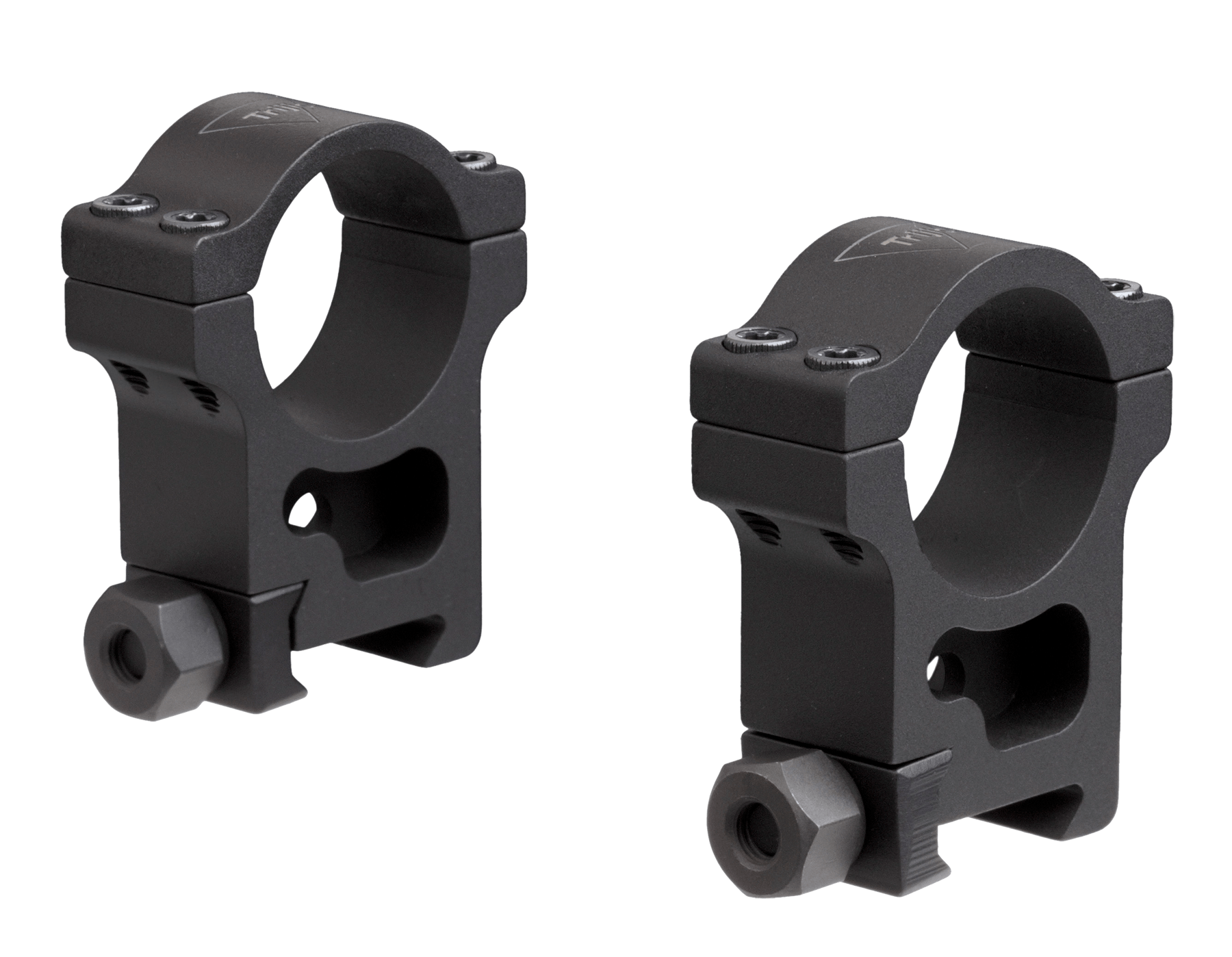 Trijicon AC22011 Scope Ring Set Picatinny Rail Extra High 30mm Tube Black Hardcoat Anodized Aluminum
