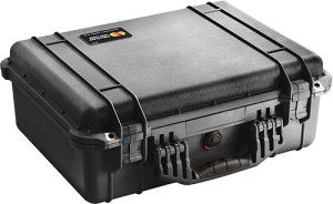 Pelican 1520 Protector Case made of Polypropylene with Black Finish Foam Padding Over-Molded Handle Stainless Steel Hardware & Double Throw Latches 18.06" L x 12.89" W x 6.72" D Interior Dimensions