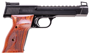 Smith & Wesson 178031 Model 41 Performance Center Full Size Frame 22 LR 10+1  5.50 Blued Button Rifled/Picatinny Rail Barrel  Blued Serrated Slide & Frame  Custom Wood Target Grip  Thumb Safety"