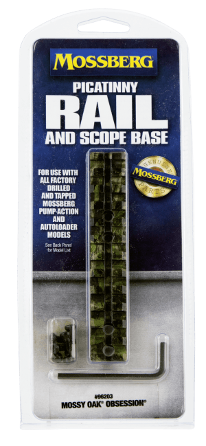 Mossberg 96203 Scope Mount Picatinny Rail For Use w/Mossberg 500/505/510/590/590A1/535/835/930/935 Models Mossy Oak Obsession Finish