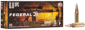 Federal F68MSR1 Fusion MSR Hunting 6.8mm Rem SPC 115 gr Fusion Soft Point 20rd Box