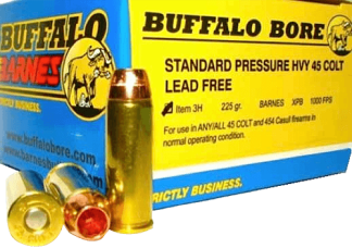Buffalo Bore Ammunition 3H20 Buffalo-Barnes Strictly Business 45 Colt (LC) 225 gr Barnes VOR-TX XPB Lead-Free 20rd Box