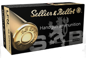 Sellier & Bellot SB38L Handgun  38 Special 158 gr Lead Flat Nose 50rd Box