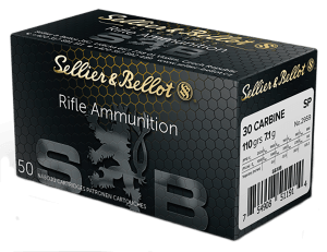 Sellier & Bellot SB30B Rifle  30 Carbine 110 gr Soft Point 50rd Box