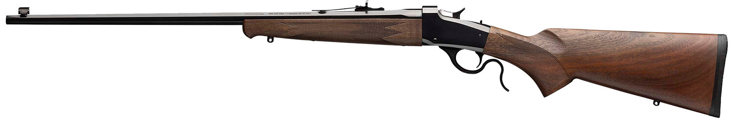 Winchester Repeating Arms 524100186 Model 1885 Low Wall Hunter 17 WSM 1rd 24 Blued Octagon Barrel & Steel Receiver Schnabel-Style Checkered Forearm Checkered Walnut Curved Grip Stock w/Pachmayr Decelerator Recoil Pad" - Image 2