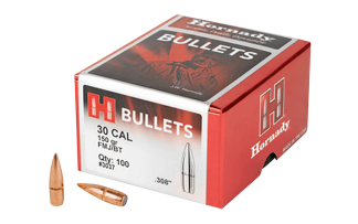 Hornady 3037 Traditional  30 Cal .308 150 gr Full Metal Jacket Boat Tail 100rd Box/ 15 Case