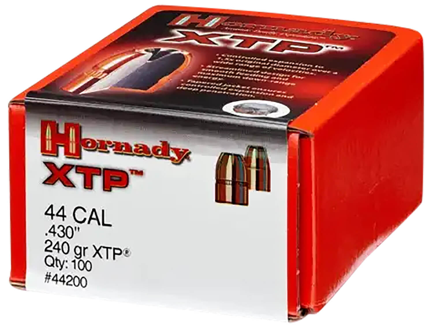 Hornady 44200 XTP 44 Caliber .430 240 GR Hollow Point 100 Box - Image 2