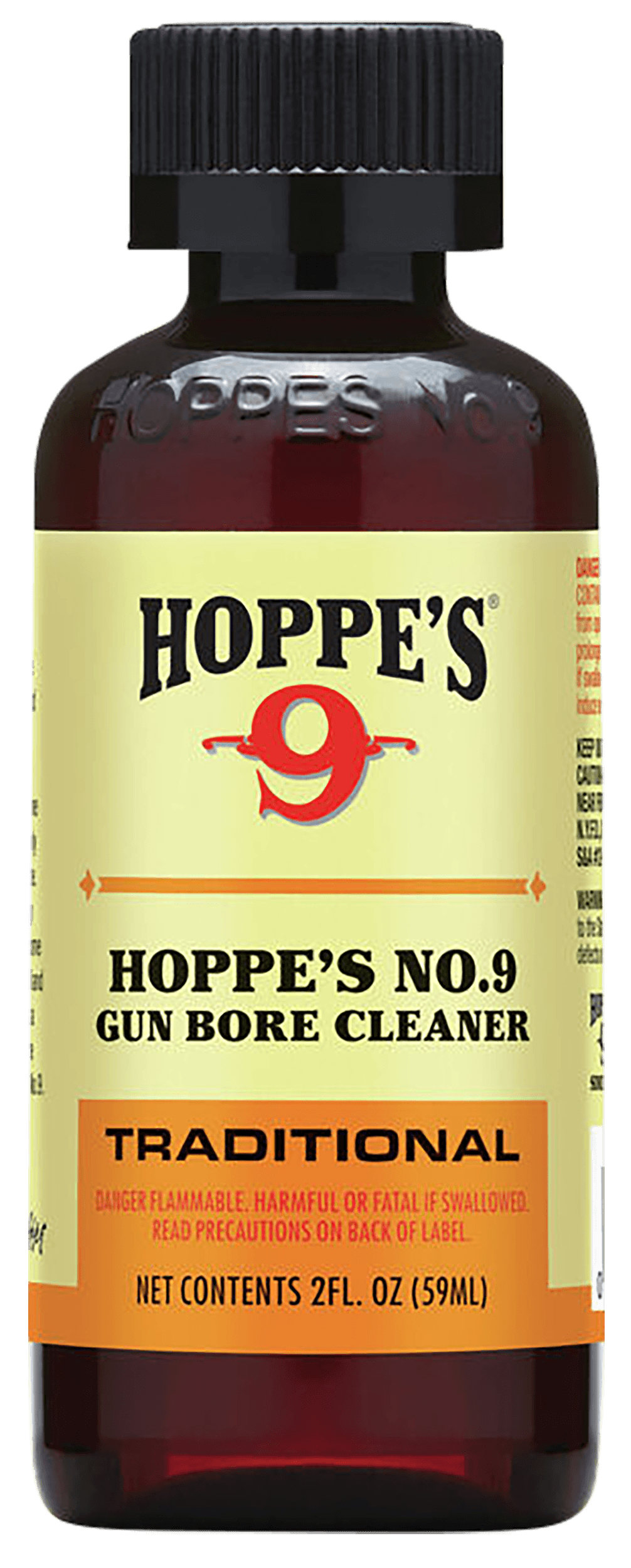 Hoppe's 902 No. 9 Bore Cleaner Removes Carbon Powder & Lead Fouling Child Proof Cap 2 oz. Bottle 10 Per Pack