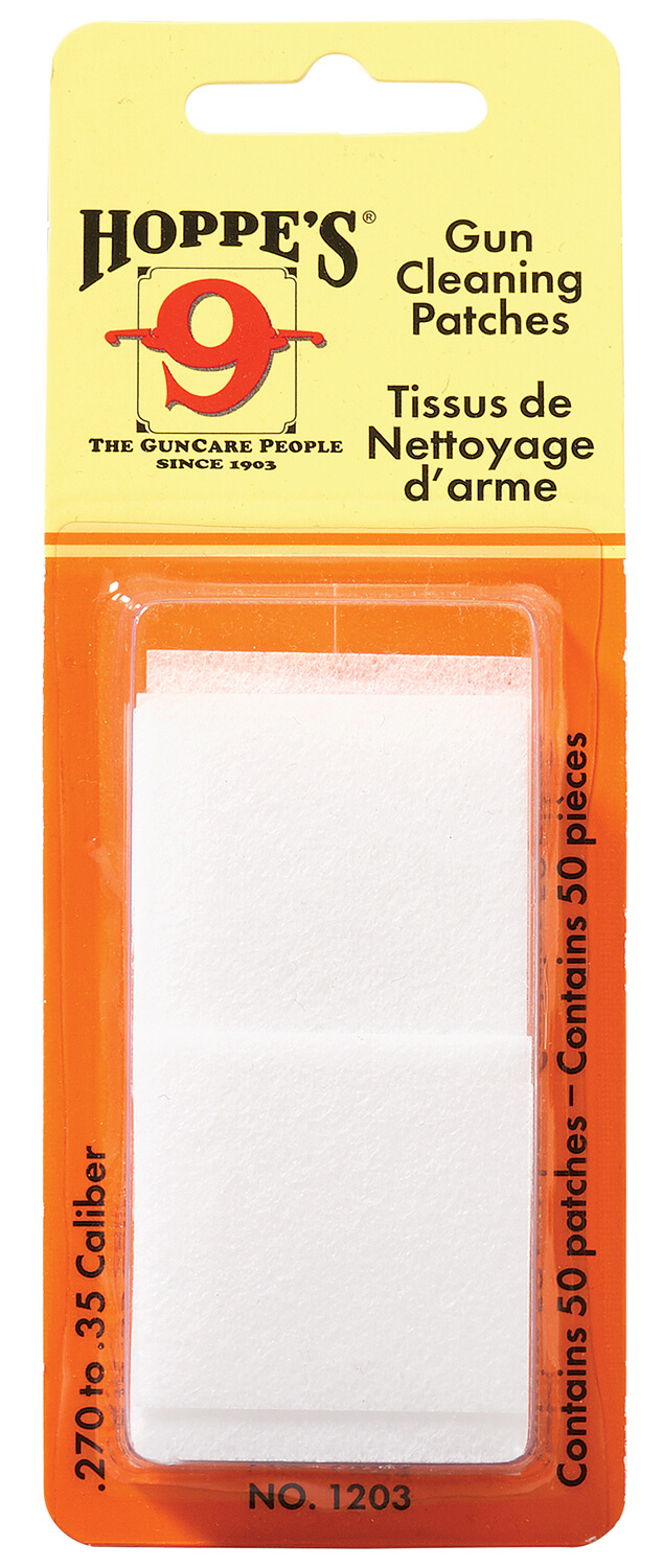 Hoppe's 1203 Gun Cleaning Patches #3 270-35 Cal Synthetic 50 Per Pack - Image 2