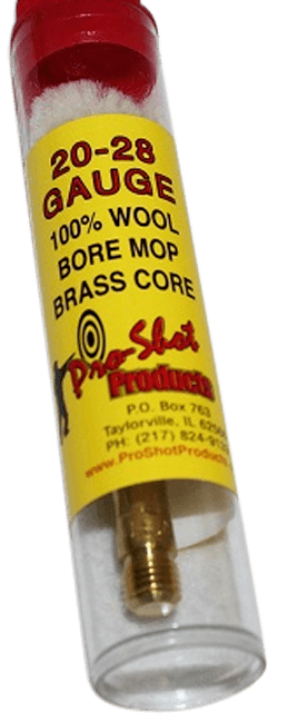 Pro-Shot MP20 Bore Mop 20/28 Gauge Shotgun #5/16-27 Thread Cotton 1.75" Long