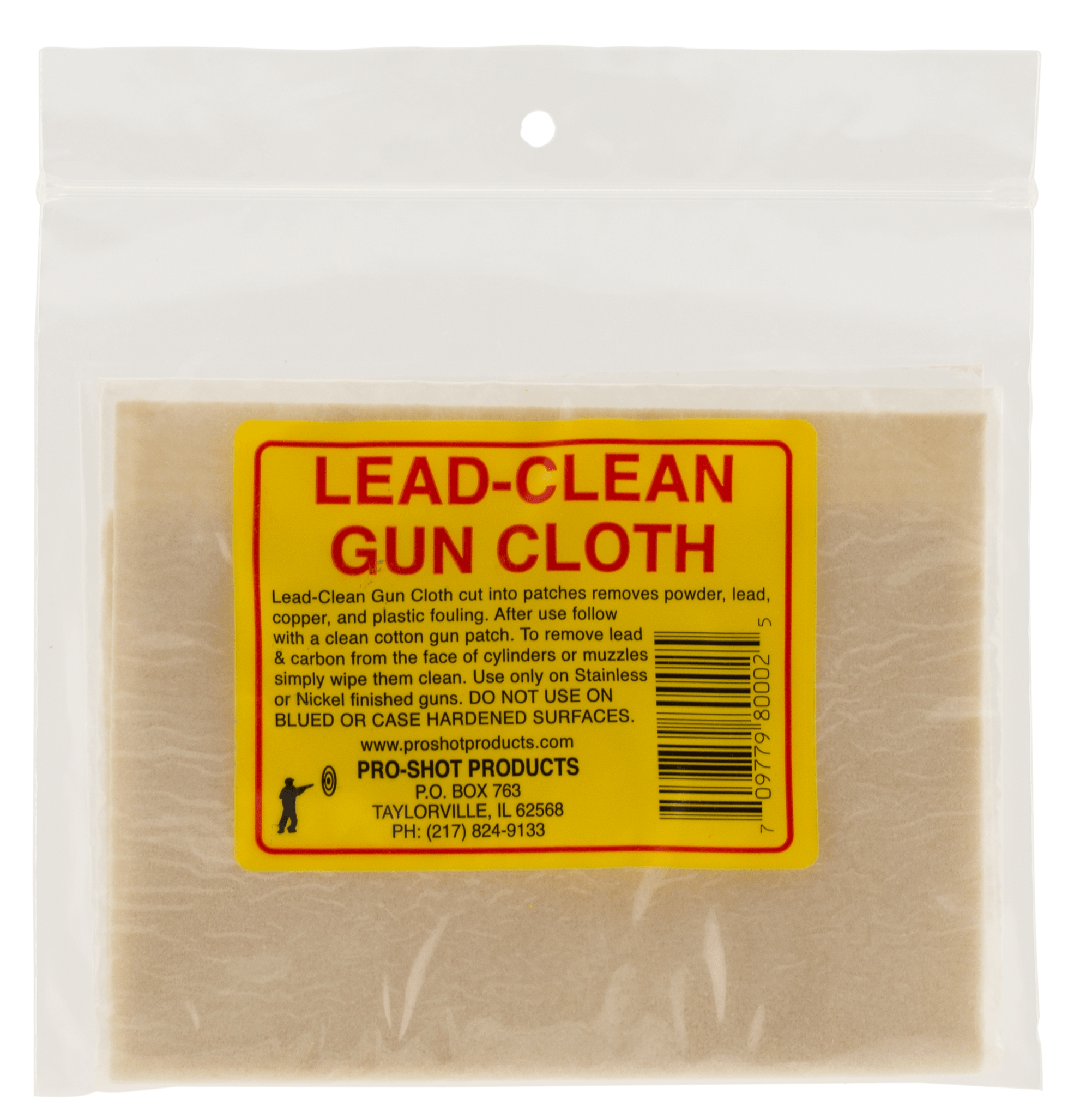 Pro-Shot LCC Lead Clean Gun Cloth Cotton 8.75" x 11.25"