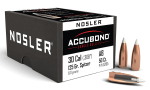 Nosler 52165 AccuBond 30 Caliber .308 125 GR Spitzer Point 50 Box