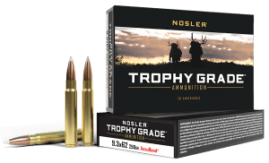 Nosler 48634 Trophy Grade Hunting 9.3mmx62 Mauser 250 gr Nosler AccuBond 20rd Box