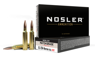 Nosler 44166 Match Grade  6.5x284 Norma 140 gr Custom Competition Hollow Point Boat Tail 20rd Box