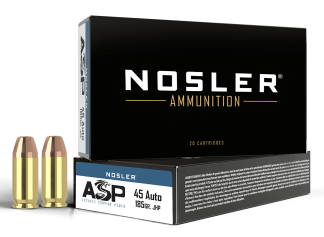 Nosler 51271 Assured Stopping Power Target 45 ACP 185 gr Jacketed Hollow Point (JHP) 50rd Box