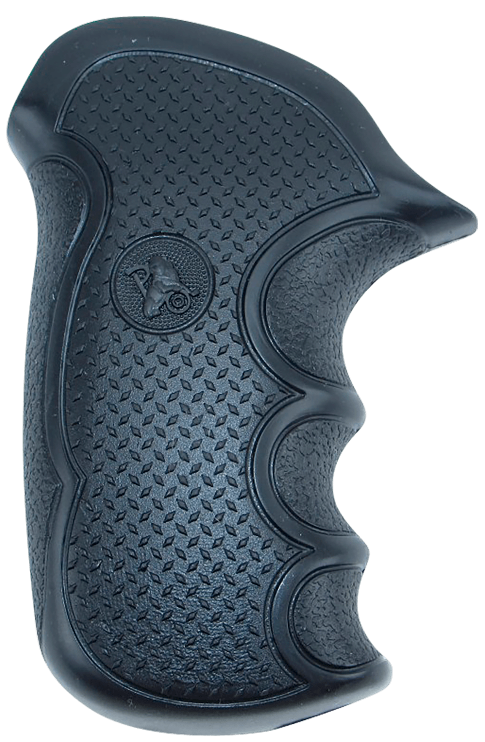Pachmayr 02474 Diamond Pro Grip Diamond Checkering Black Rubber with Finger Grooves for Taurus Compact Public Defender