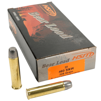 HSM 460SW4N Bear Load  460 S&W Mag 325 gr Wide Flat Nose 20rd Box