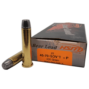 HSM 457012N Bear Load Hunting 45-70 Gov 430 gr Round Nose Flat Point (RNFP) 20rd Box