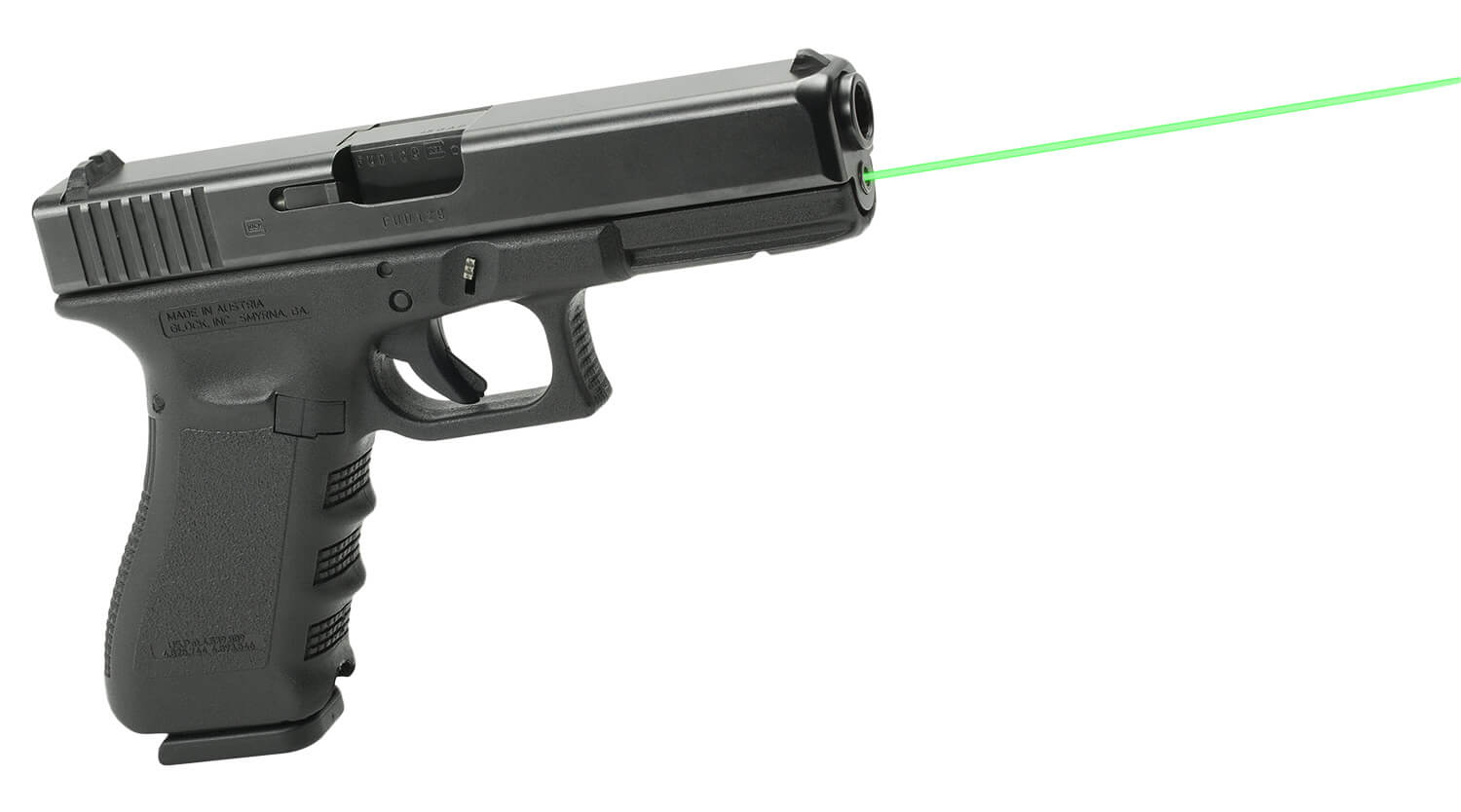 LaserMax LMS1141G Guide Rod Laser 5mW Green Laser with 520nM Wavelength 20 yds Day/300 yds Night Range & Made of Aluminum for Glock 17 22 31 37 Gen1-3 - Image 2