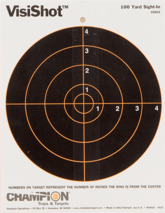Champion Targets 45802 VisiShot  Paper Bullseye Black/White 10 Pack