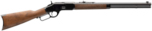 Winchester Repeating Arms 534200140 Model 1873 Short Rifle 44-40 Win 10+1 20 Blued Round Barrel  Rifle-Style Forearm & Cap  Walnut Straight Grip Stock w/Crescent Buttplate  Steel Loading Gate"