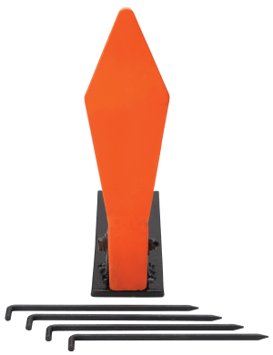Champion Targets 44886 .22 Diamond Pop-Up Target Rimfire Rifles Orange Steel Diamond Standing Includes Ground Stakes