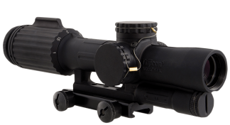 Trijicon 1600004 VCOG 1-6x 24mm Obj 95-15.90 ft @ 100 yds FOV Matte Black Finish LED Illuminated Red Segmented Circle w/Crosshair 308 175gr W/TA51 Mount