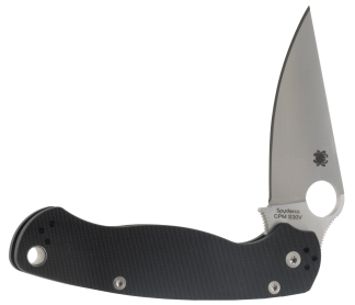 Spyderco C81GP2 Para Military 2 3.42" Folding Drop Point Plain CPM S45VN SS Blade Black G10 Handle Includes Pocket Clip