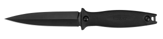 Kershaw 4007 Secret Agent 4.40" Fixed Spear Point Plain Black Oxide 8Cr13MoV SS Blade Black Glass-Filled Nylon Handle Includes Sheath