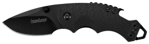 Kershaw 8700BLK Shuffle 2.40" Folding GFN Plain Black Oxide 8Cr14MoV SS Blade Black K Textured Glass-Filled Nylon Handle Includes Pocket Clip