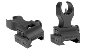 Samson 020003301 Quick Flip Front Sight Gas Block Extended Height (A2) Black Hardcoat Anodized Flip Up for AR-15