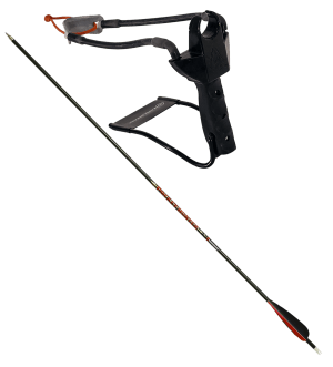 Marksman 3075 Marksman 3075 Pocket Hunter Slingshot Black Steel Frame Black Molded Handle