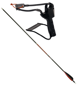 Marksman 3075 Marksman 3075 Pocket Hunter Slingshot Black Steel Frame Black Molded Handle