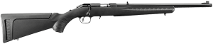 Ruger 8322 American Rimfire  22 WMR 9+1 18 Threaded Barrel  Satin Blued Alloy Steel  Williams Gun Sight Co. Fiber Optic Front Sight  Black Synthetic Stock  Accepts BX-15 Magnum Magazine"