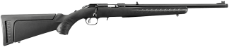 Ruger 8322 American Rimfire  22 WMR 9+1 18 Threaded Barrel  Satin Blued Alloy Steel  Williams Gun Sight Co. Fiber Optic Front Sight  Black Synthetic Stock  Accepts BX-15 Magnum Magazine"