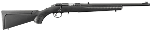 Ruger 8306 American Rimfire Compact 22 LR 10+1 18 Threaded Barrel  Satin Blued Alloy Steel  Williams Gun Sight Co. Fiber Optic Front Sight  Black Synthetic Stock  Accepts All 10/22 Magazines"