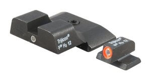 Trijicon 600722 HD Night Sights-Smith & Wesson M&P Shield  Black | Green Tritium Orange Outline Front Sight Green Tritium Black Outline Rear Sight