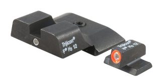 Trijicon 600722 HD Night Sights-Smith & Wesson M&P Shield  Black | Green Tritium Orange Outline Front Sight Green Tritium Black Outline Rear Sight