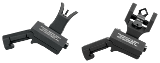 Troy Ind SSIG45SMDBT00 45 Degree Offset BattleSight Set M4 Front& Diopter Rear  Black Hardcoat Anodized