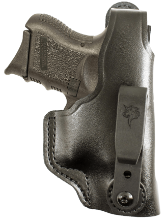 DeSantis Gunhide 033BAB6Z0 Dual Carry II IWB/OWB Black Leather Belt Clip Compatible w/Glock 19/Beretta Cougar/Sig P225 Right Hand