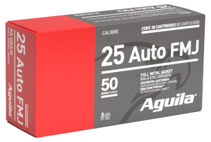 Aguila 1E252110 Target & Range Handgun 25 ACP 50 gr Full Metal Jacket 50rd Box